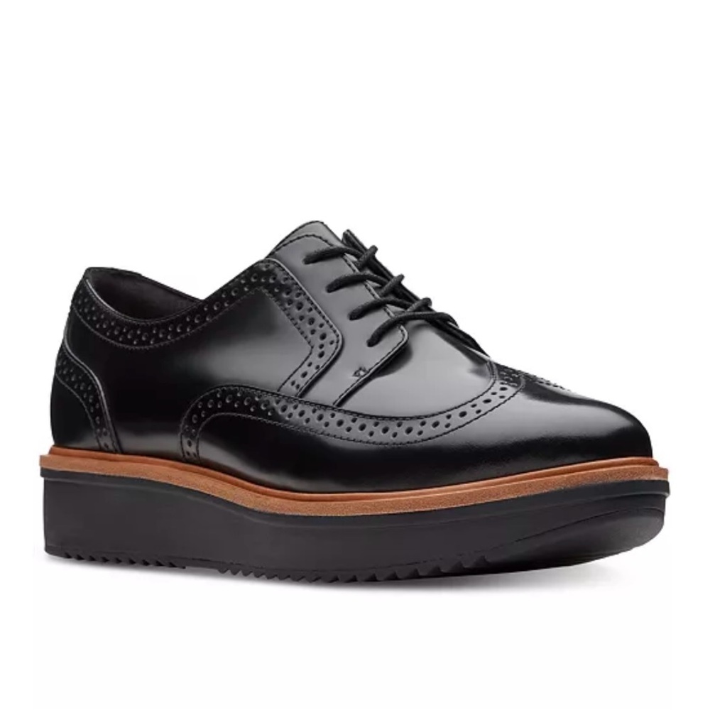 CLARKS Teadale Maira Platform Oxfords Size US 8.5